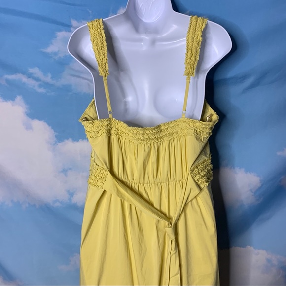BCBGMaxazria- Yellow Ruffle Sundress size Large - Picture 7 of 13